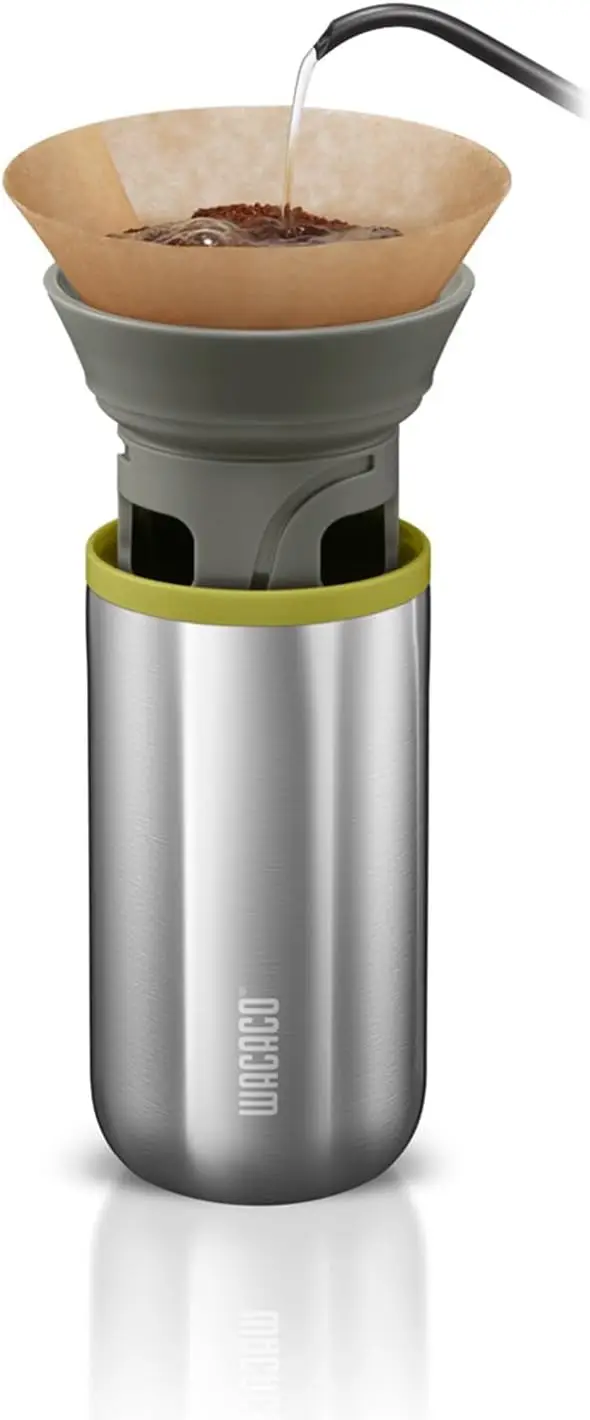

Кофеварка Cuppamoka, портативная капельная кофеварка, кофемашина для заваривания методом пуровер с 10 бумажными коническими фильтрами