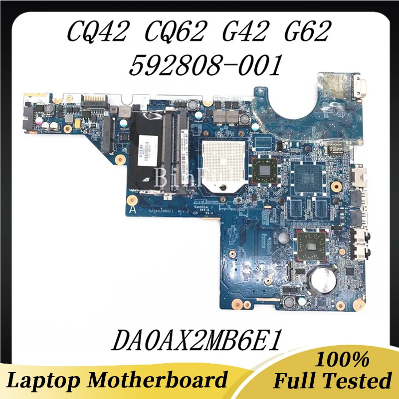 

592808-001 592808-501 592808-601 Mainboard For HP CQ42 CQ62 G42 G62 CQ56 G56 Laptop Motherboard DA0AX2MB6E1 100%Full Tested Good