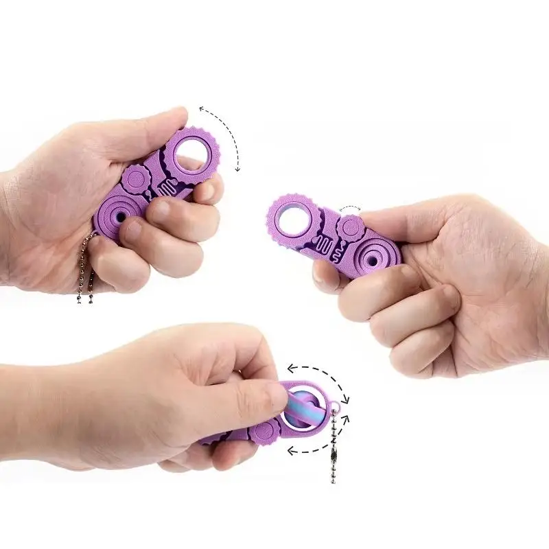 3D Printed Three In One EDC Fidget Toy Gear Rotation Stress Relief Hanging Pendant For Kids Adults Anti Anxiety Hand Play Toy