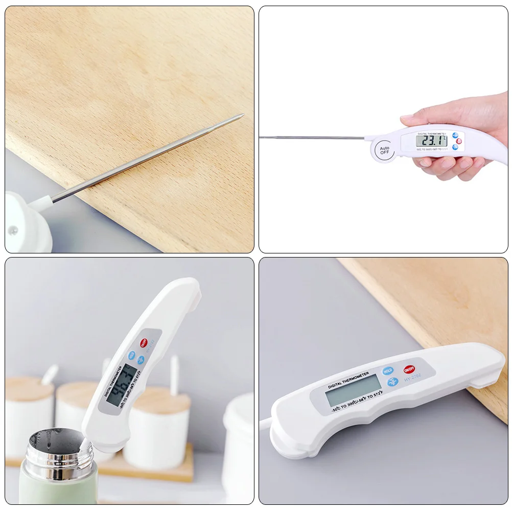 

Stainless Steel Folding Digital Meat Thermometer Accurate Instant Read Cooking Food Temperature Measurer Kitchen Grill