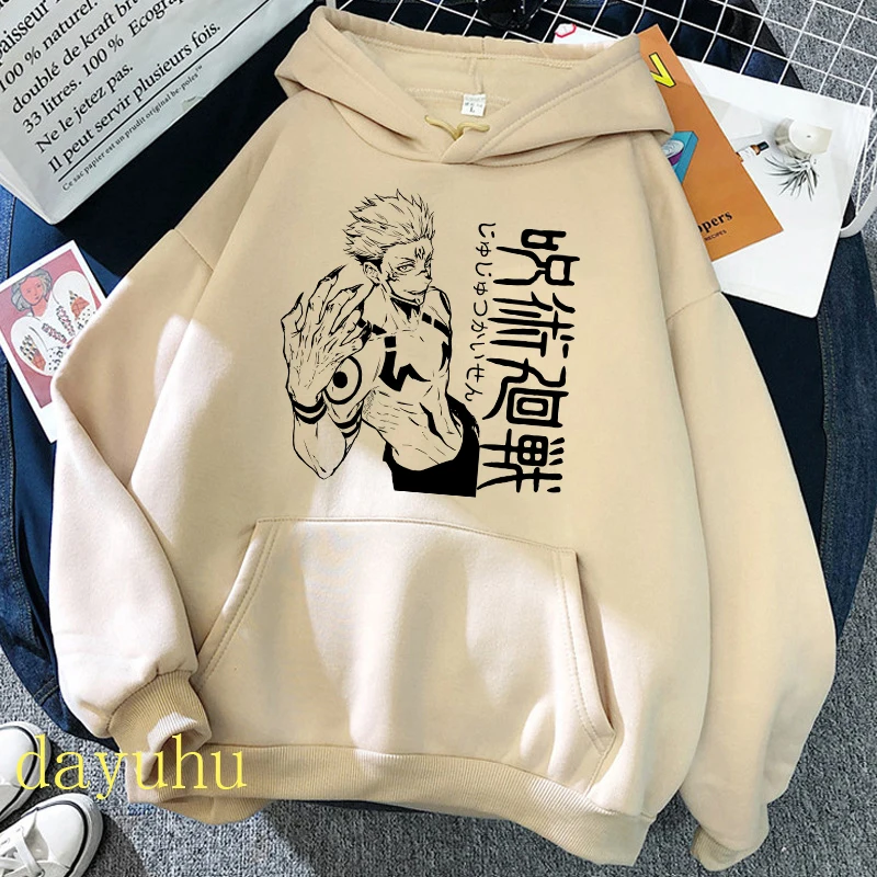 Manga Hoodie Unisex Gojo Satoru Yuji Itadori Sweatshirt Japanese Anime Hoodies Kawaii Gothic Top Hoody Harajuku