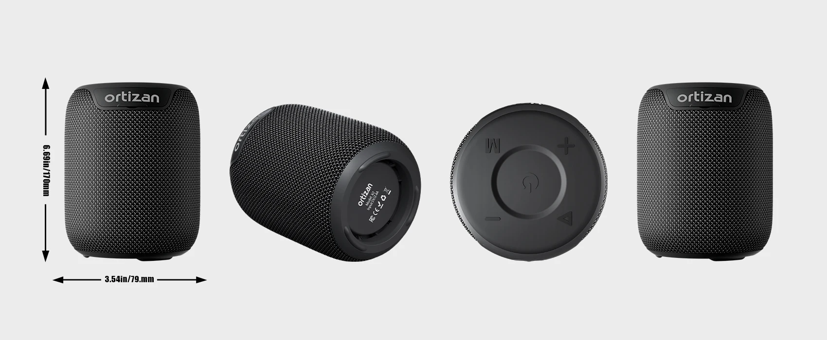 Ortizan Bluetooth-Lautsprecher, tragbarer kabelloser Lautsprecher mit Bluetooth 5.3, IPX7 wasserdicht, 15 W Stereo-Sound, Dual-Pairing, TF/AUX – Detail 16