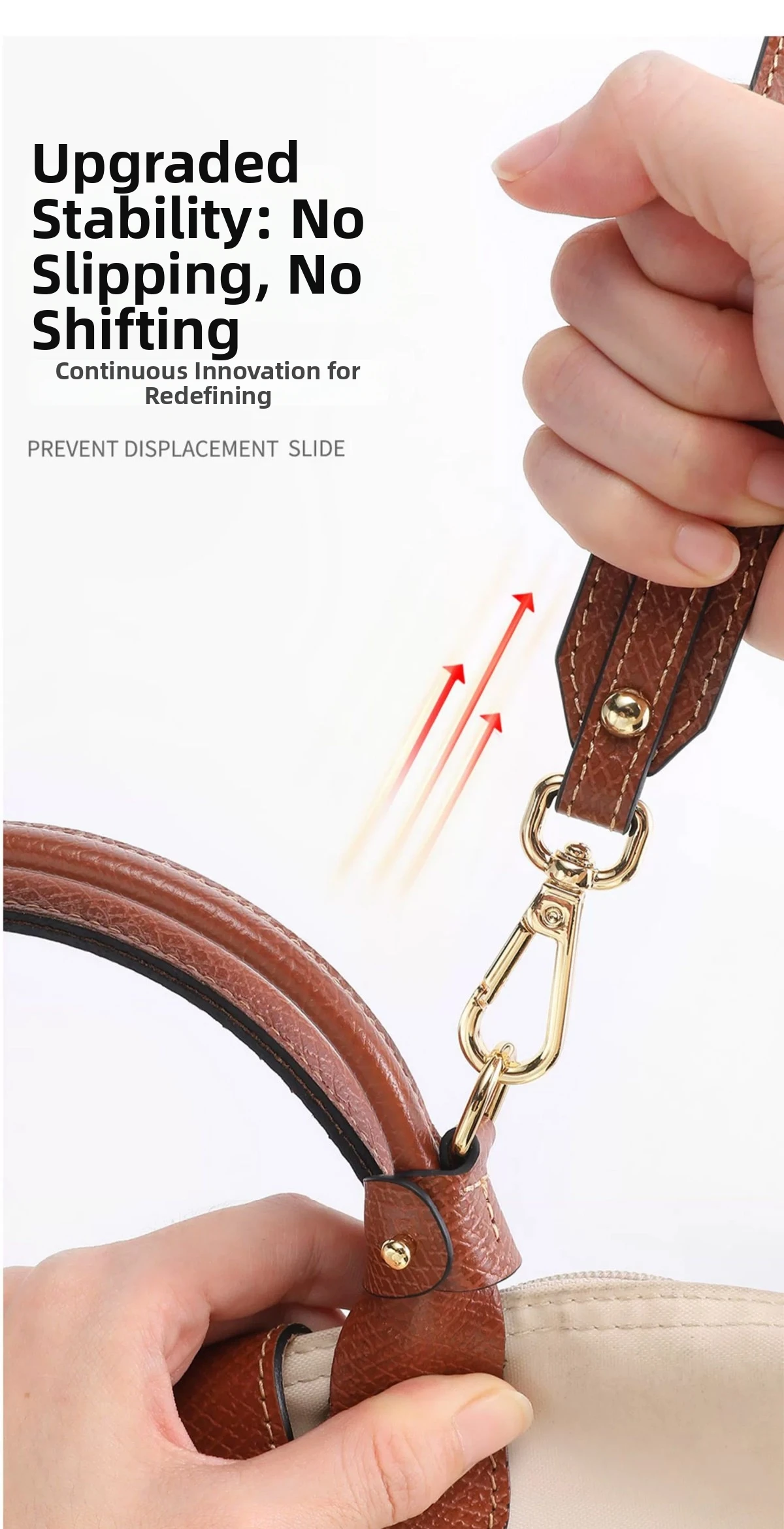 2026 New Leather Bag Strap For Longchamp S Durable Fashion Without Punching Modification Bag Accessories