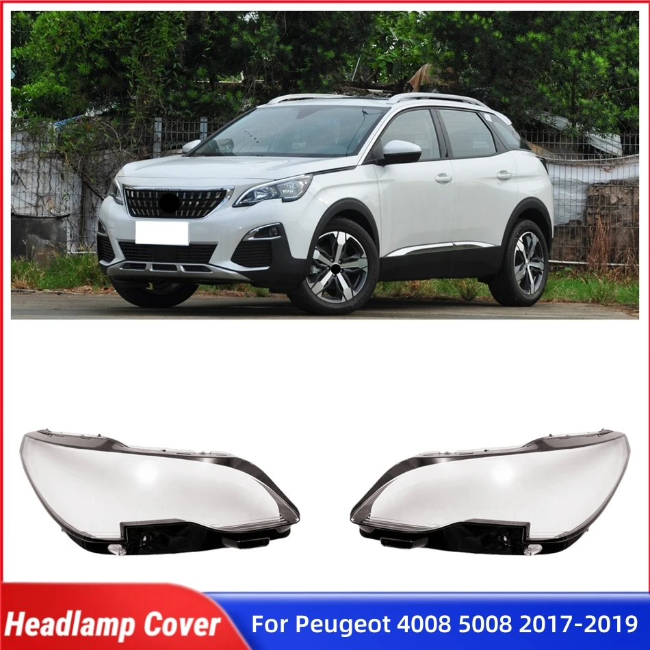 

For Peugeot 4008 5008 2017 2018 2019 Car Replacement Parts Front Headlight Cover Glass Headlights