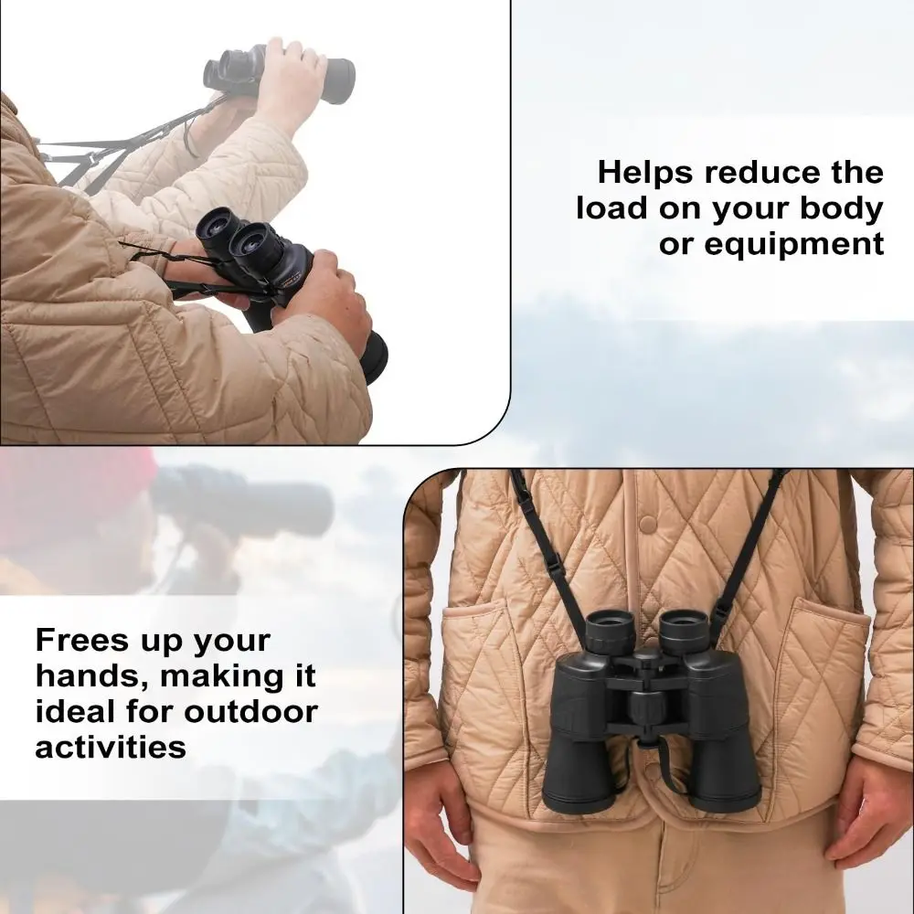 Portable Adjustable Binocular Harness Comfortable Universal Camera Shoulder Straps Elastic Telescope Straps Outdoor