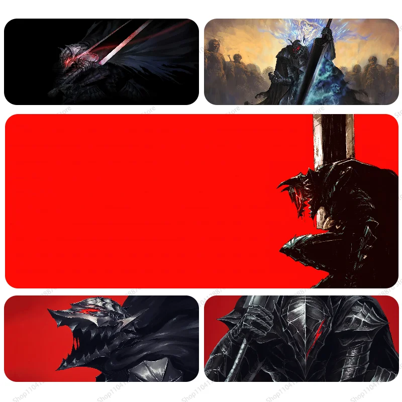 Anime Berserk Mousepad Gaming Mouse pad Gamer Pc Accessories Deskmat Keyboard Mat Desk Protector Mause Pads