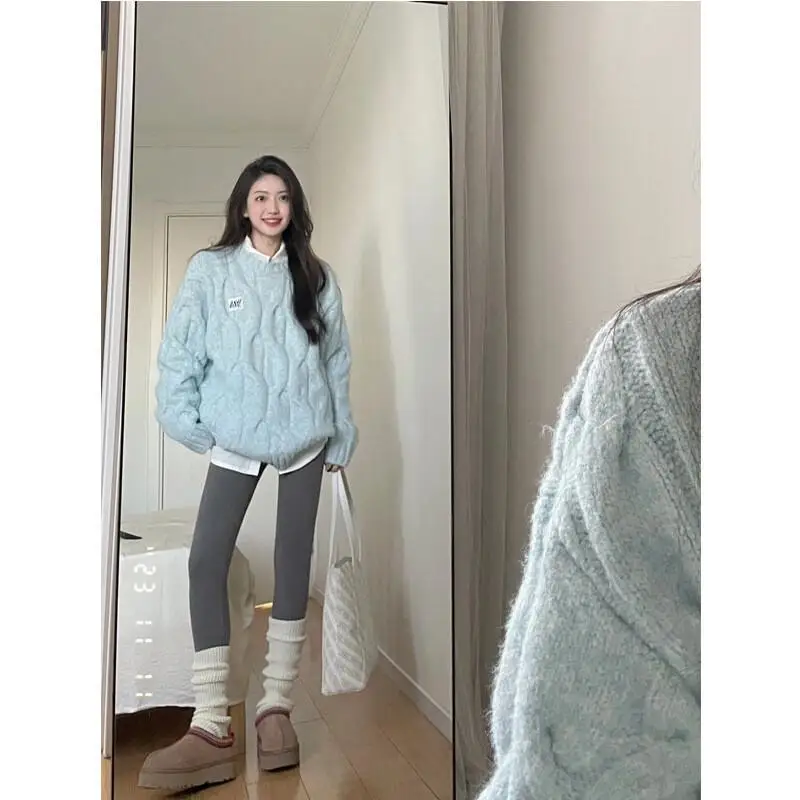 

Korean Style sweater knit Knitwear Woman clothes winter 2025 Women's sweater Pullover Winter clothes woman cozy tops