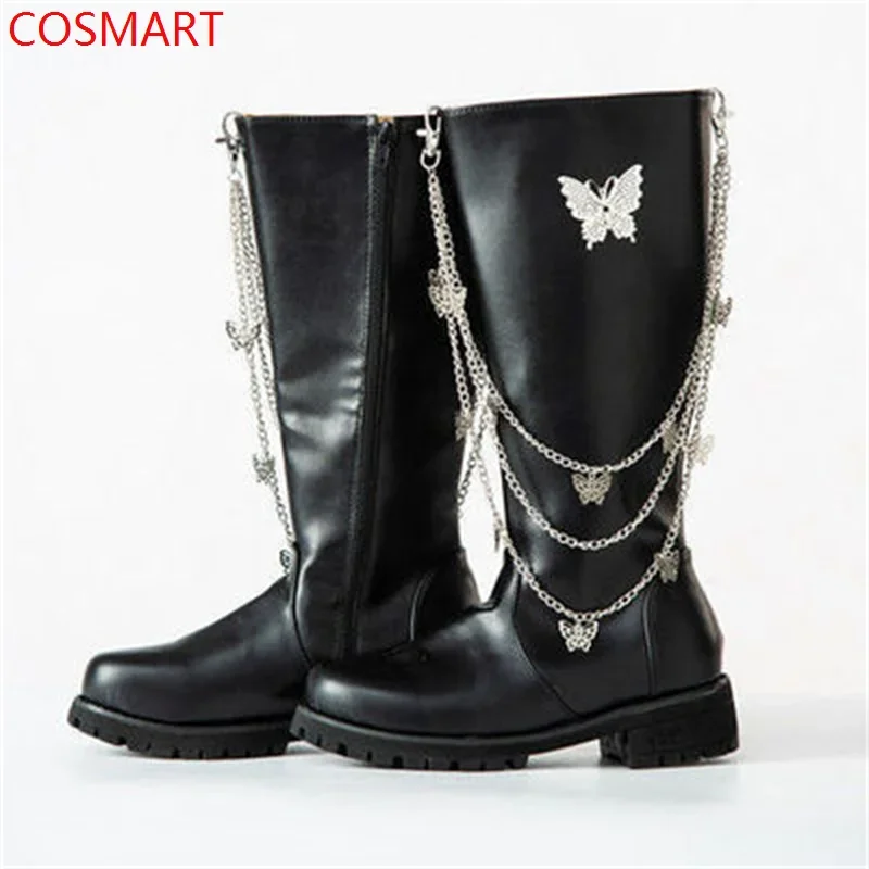 

COSMART Heaven Official's Blessing Hua Cheng Tian Guan Ci Fu Huacheng Leather Boots Cosplay Shoes For Men 35-40 Any Size