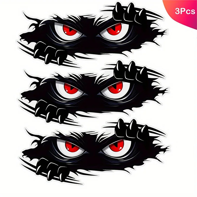 Car Motorcycle Funny Monster Sticker Waterproof 3D Vinyl Funny Anime Cute Auto Peeking Monster Bumper Scratch Decoration Decals