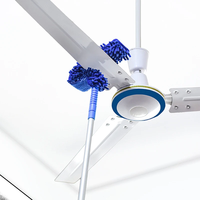 Reinigungs-Staubwedel-Set für Deckenventilatoren aus Mikrofaser, abnehmbarer, flexibler Spinnennetz-Staubwedel, Staubentfernungs-Staubwedel mit hohem Deckenventilator