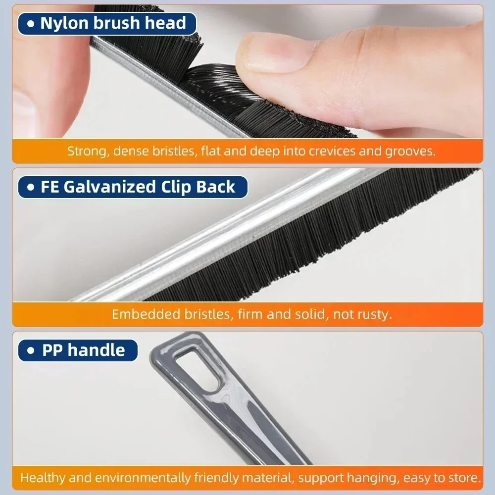 Hard-Bristled Crevice Cleaning Brush Kitchen Toilet Dead Angle Scrubber Corner Tile Grout Joints Crevice Cleaning Tools