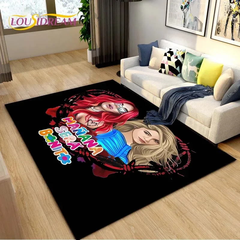 Singer Karol G NonSlip Area Rug for Living Room,Bedroom,Playroom,Kitchen,Door Prayer Floor Mat Home Decor Yoga Rug Gift Alfombra