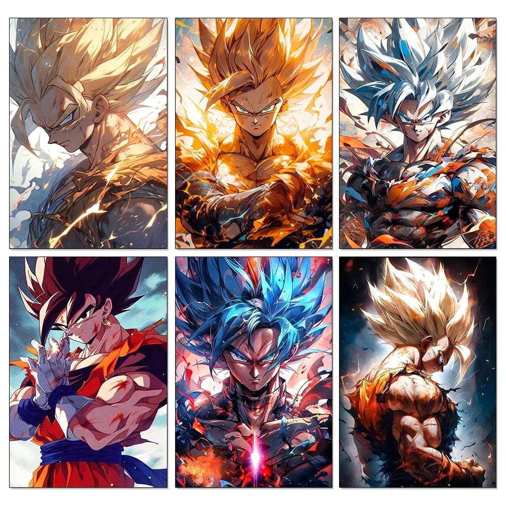 Resin Art Goku - Super Saiyan Goku Diamond Painting Dragon