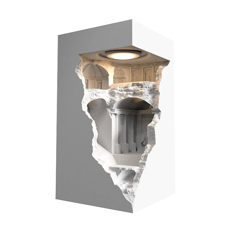 

Gypsum wall lamp Queen's Palace Living room corner wall induction corridor aisle embedded retro atmosphere desk lamp