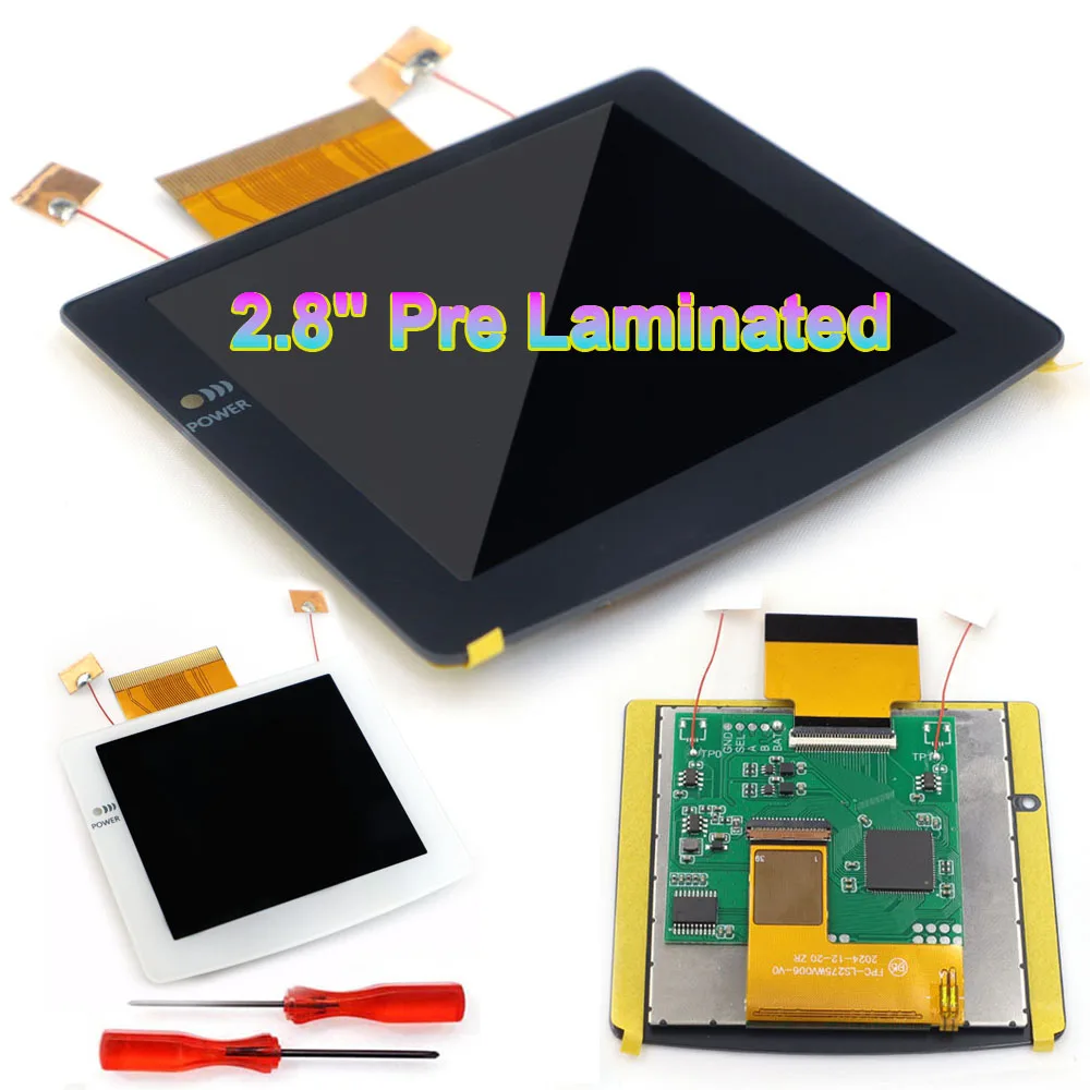 28''-pre-laminated-high-brightness-lcd-screen-for-gameboy-color-gbc-46-larger-display-ips-screen-desaturation-osd-menu-frm