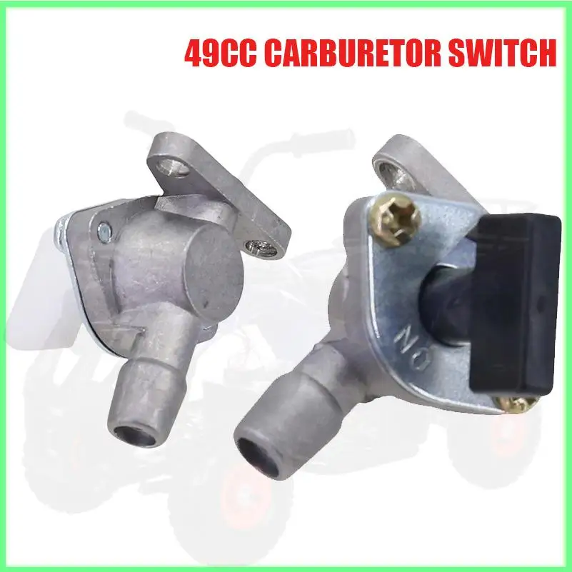 Black White By Random Carburetor Aluminum Fuel Tank Switch Fuel Valve Faucet Oil Switch for 49CC Mini Moto Pocket Bike Carb