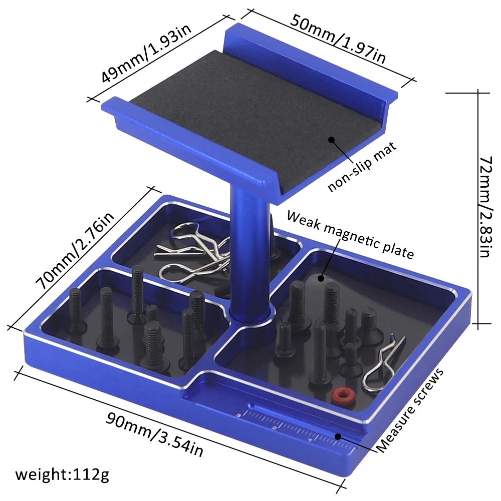 Rc Car Repair Stand Workstation Rc Work Stand For 1/24 Axial Scx24 Fms Fcx24 1/18 Traxxas Trx4m D12 Scale Rc Truck Crawler Buggy