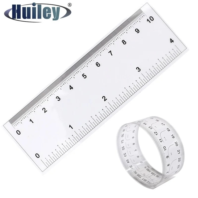 Film Ruler 10/30/60/100/150cm Transparent Soft Ruler 30CM(R Angle) Straightedge Scale 0.1mm/0.5mm Measuring Calibration Card