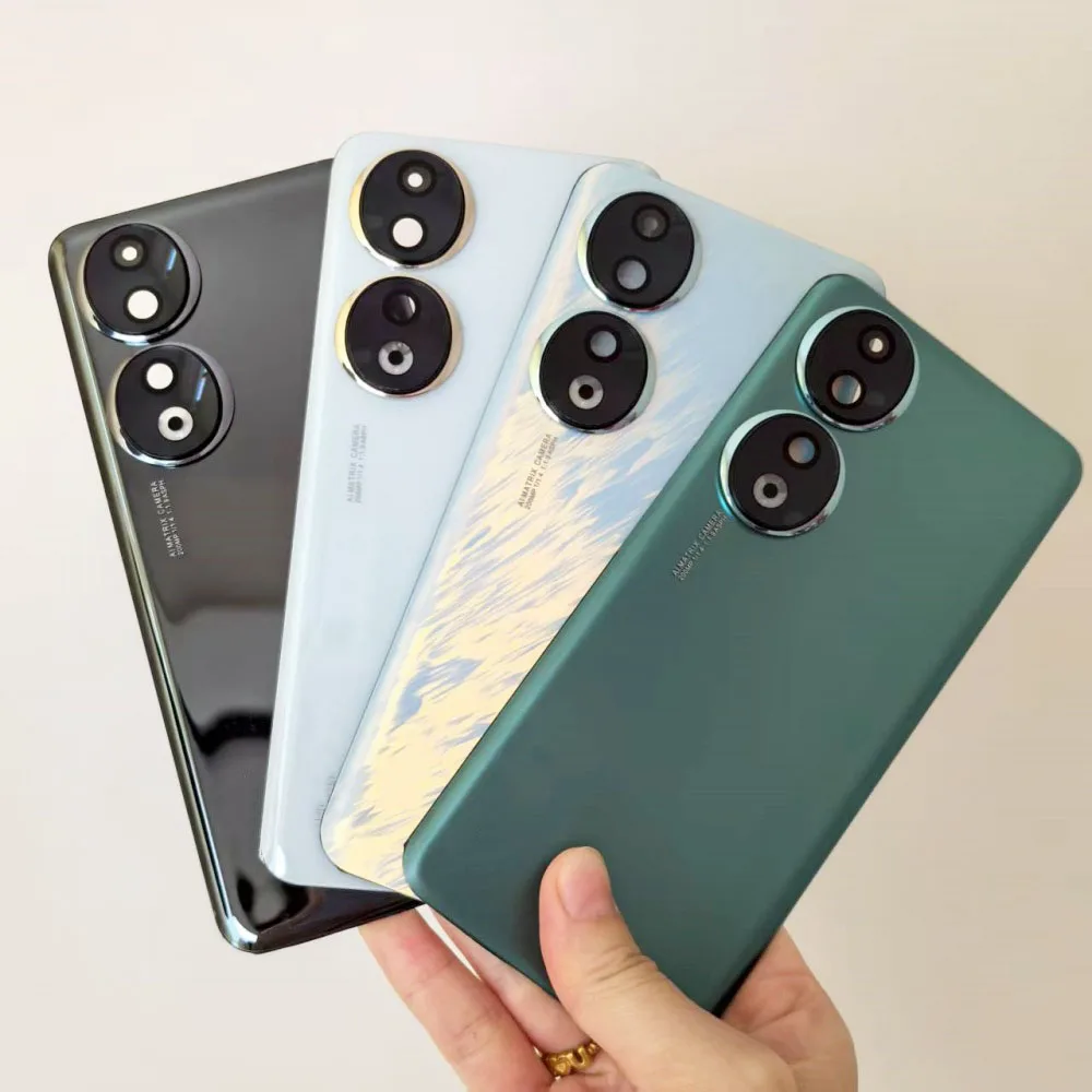 Cubierta Trasera de Vidrio para Honor 90 5G REA-AN00 REA-NX9, Carcasa de Batería, Tapa Trasera, Panel de Repuesto + Lente de Cámara y Pegamento