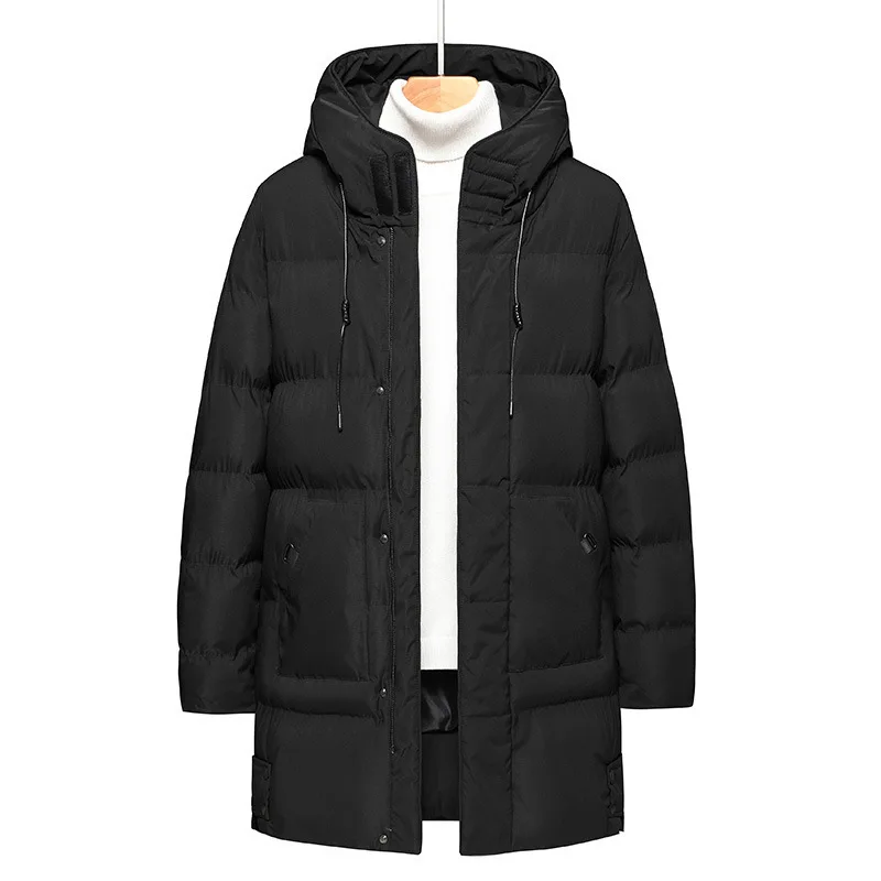 

Men's Large-Sized Warm Cotton-Padded Jacket Thickened Winter Coat Mid-Length for Young People New Style