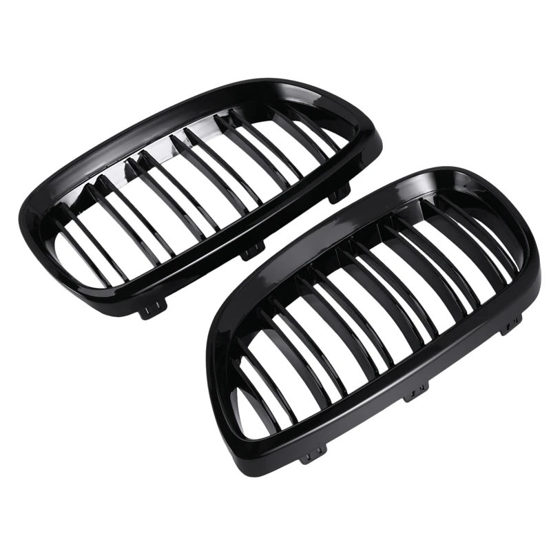 2Pcs Voorbumper Nier Twin Vinnen Sport Grill Grille Voor BM-W E92 E93 M3 2006-2009 08-13 3-Serie M3(E92/E93) 07-10 E92 2D Coup