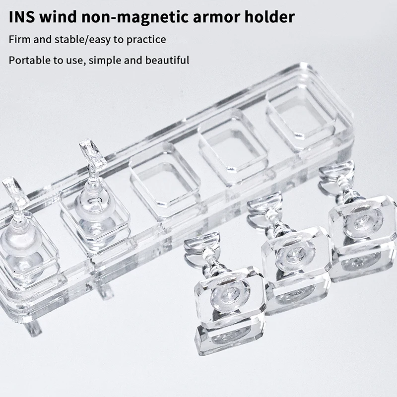 New 1/5/10 Grid Non-Magnetic Nail Stand Sample Nails Display Nail Polish Holder Nail Tips Reusable