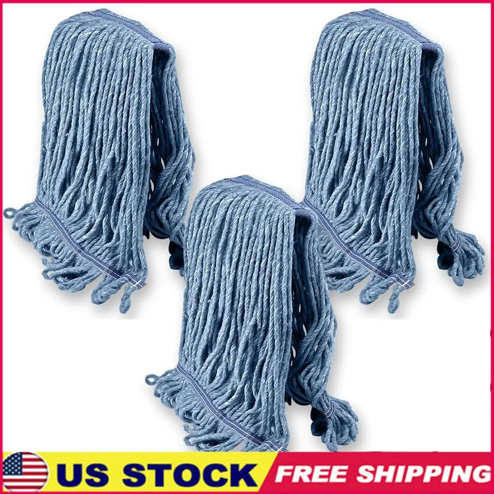 

Сменная насадка для промышленной хлопчатобумажной швабры, набор из 3-х прочных моющихся чистящих средств для джаториля с петлевым концом