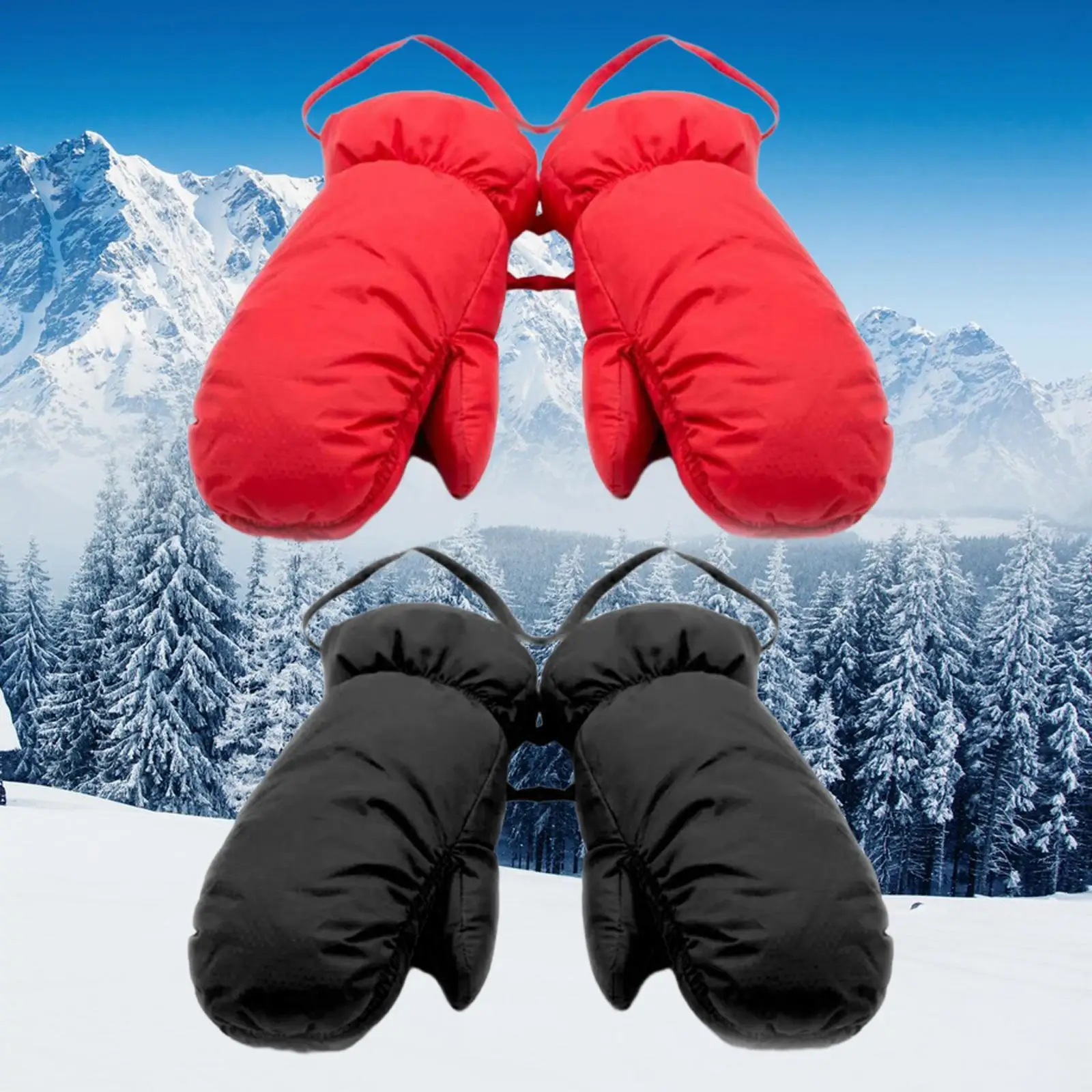 

Down Mittens, Winter Snow Mittens for Men Women, Thermal Lightweight Cold Weather Gloves, Ski Mittens for Biking Snowboarding
