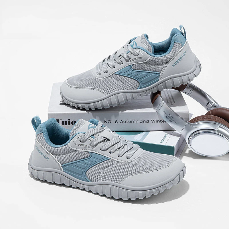 

Minimalist Wide Toe Lace Up Lightweight Breathable Walking Shoes Men's Women's Faux Leather Running Sneakers