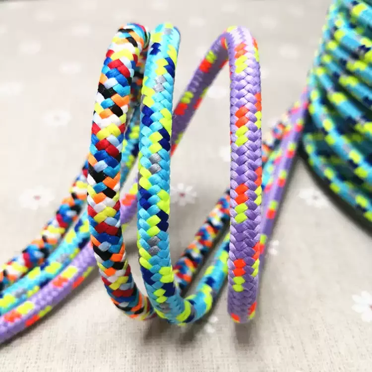 

10 ярдов, 6 мм, красочная однотонная круглая веревка, толстовка, шляпа, веревка, веревка для белья, декоративная веревка, тканая веревка ручной работы