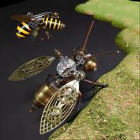 3D Insect Bee Brass Puzzle Steampunk Ant Metal Model  Puzzle DIY Craft Kit Great Gifts Teens and Adults Personalized Ornament