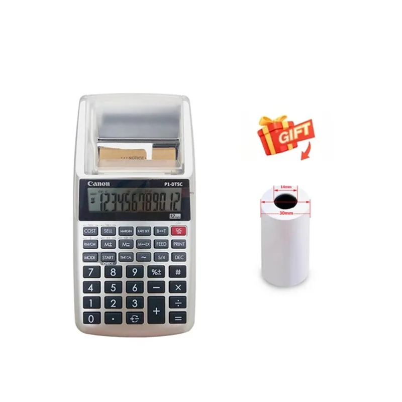 Small Desktop Printing Calculator Monochrome Printing Calculator P1 Printing Calculator Battery And Dc Dual-purpose Office Gift