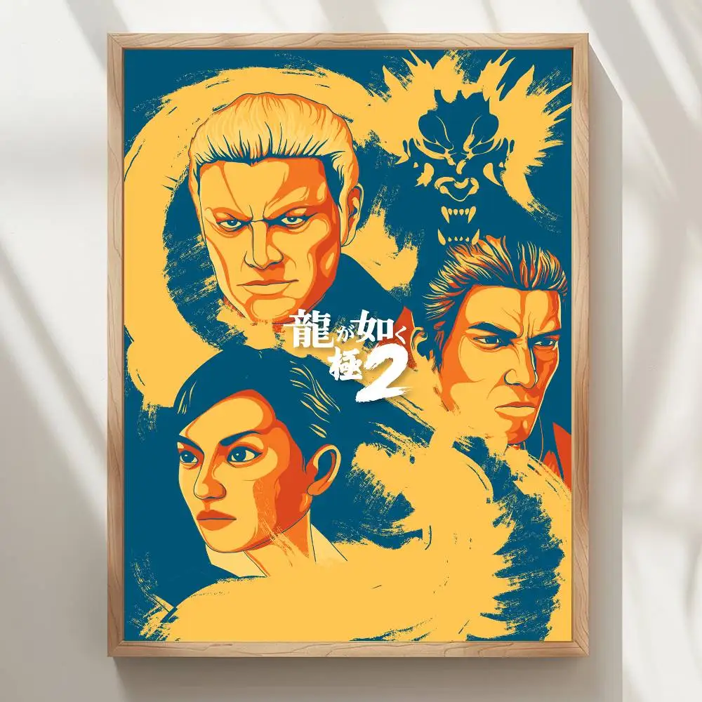 1 قطعة ياكوزا مثل التنين لعبة ملصق جودة عالية طباعة مقاوم للماء جدار الفن ملصق لشريط غرفة المعيشة ديكور هدية