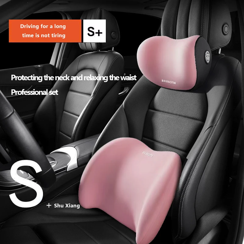 1PC Memory Foam Car Neck Pillow Protective Lumbar Back Support Breathable Car Headrest Cushion Relieve Stress Car Seat Pillow