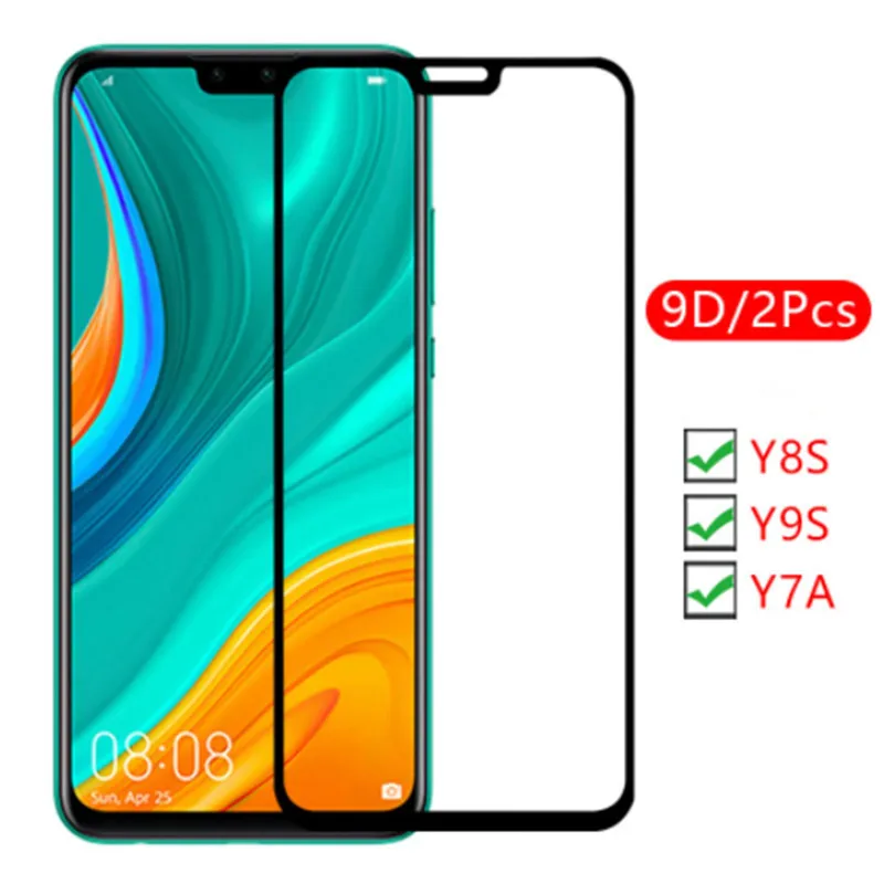 2 шт. для Huawei Y8S Y9S y7a защитное закаленное стекло для Y7A y9s huawey защитное стекло с полным покрытием