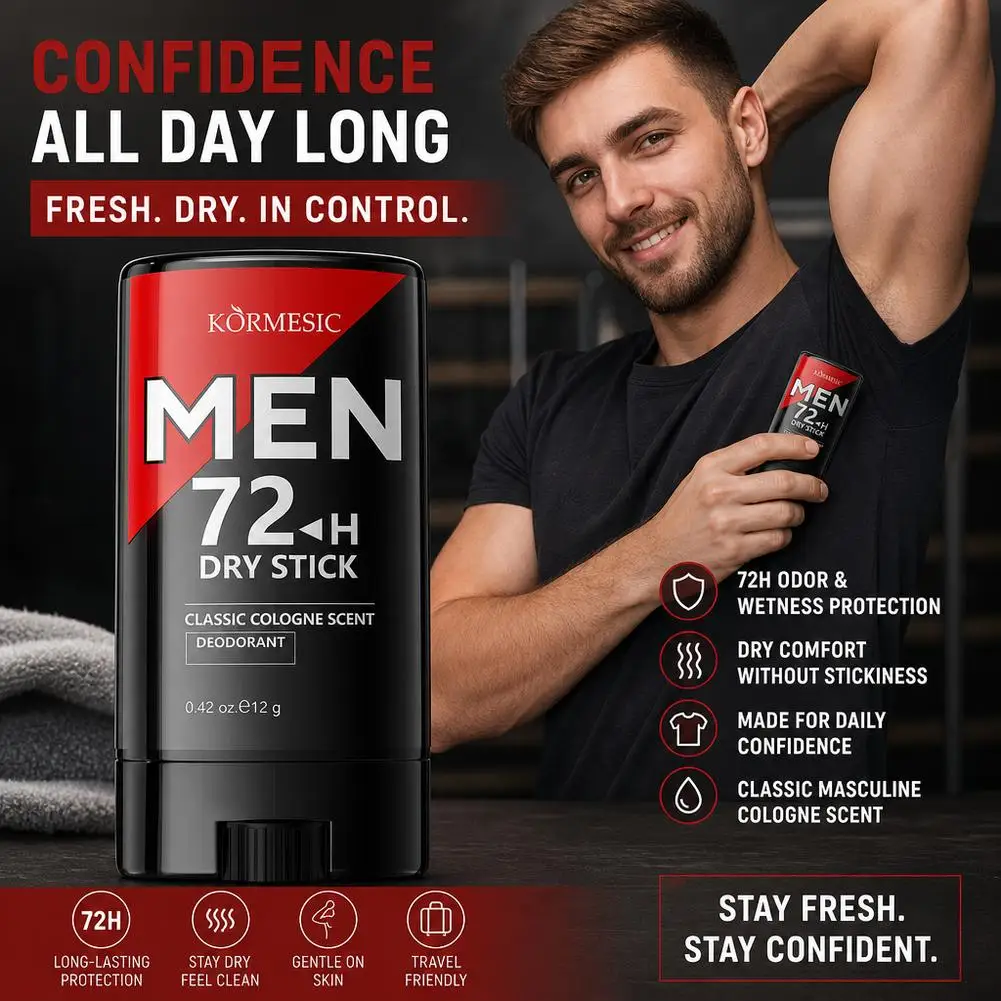 Portable Deodorant Stick For Men Remove Armpit Odor Underarm Refresh Sticks Lasting Fragrance Keep Drying Anti Sweating Refresh
