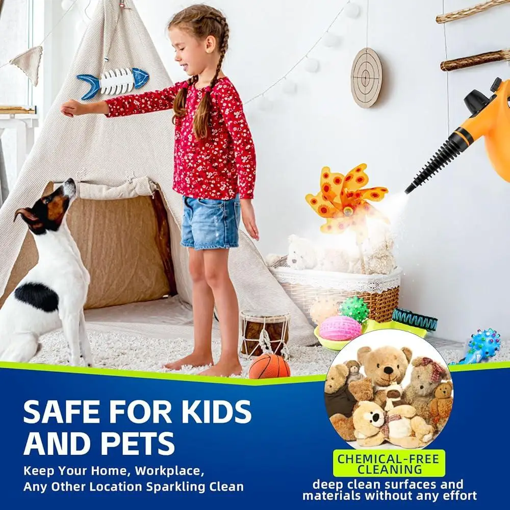 منظف البخار المضغوط المحمول 11 قطعة ملحقات متعددة الأغراض قوية محمولة باليد البخار المنزل المطبخ الحمام المفروشات سيارة