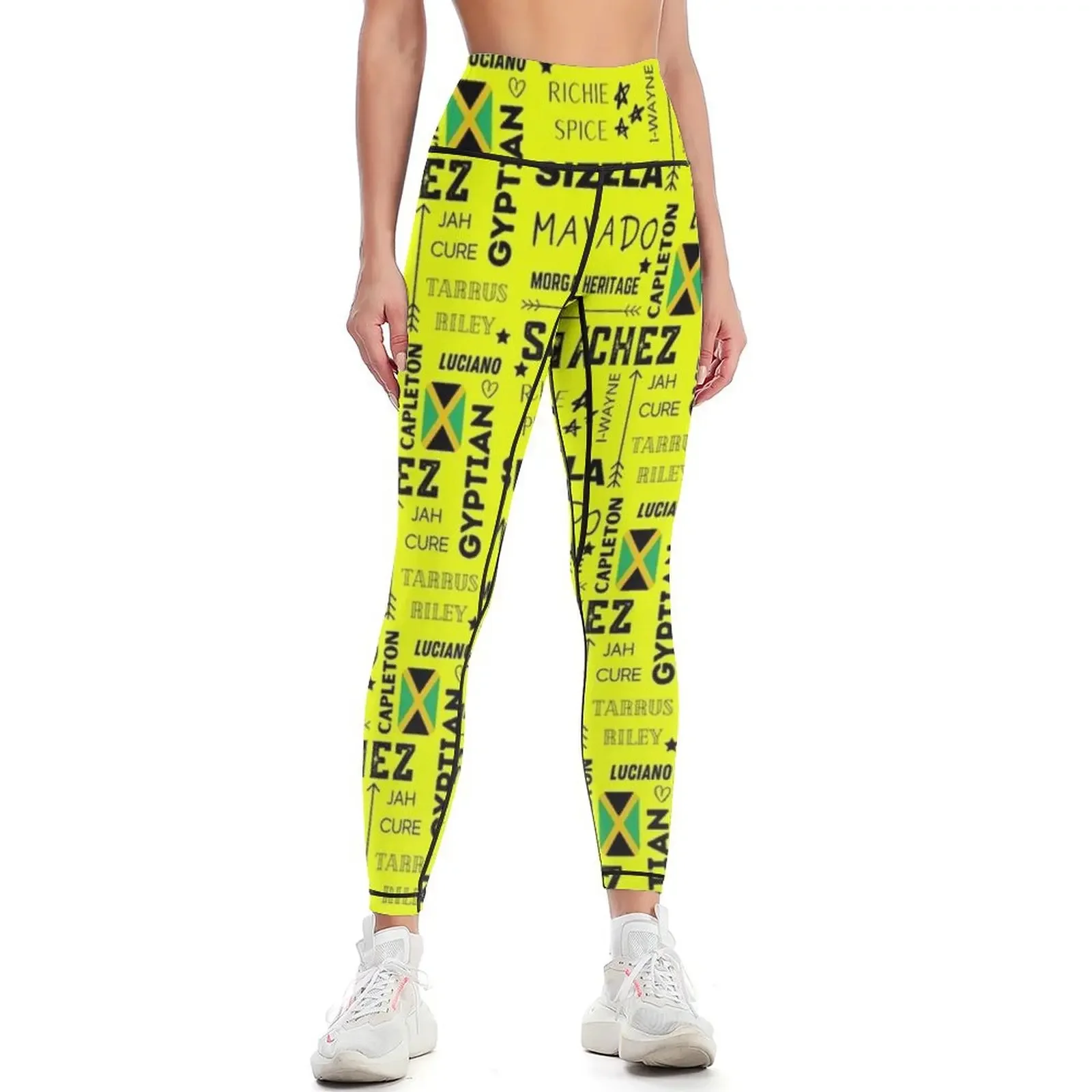 

Classic Reggae Artists Black Text Design Leggings for girls Women's tights high waist for fitness Womens Leggings