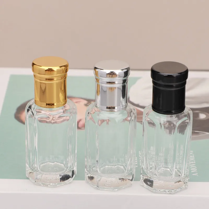 Essential Oil Roll On Bottles 3ml 6ml 12ml Glass Roller Bottles With Silver/Gold Lid Empty Perfume Bottles Containers Glass Vial