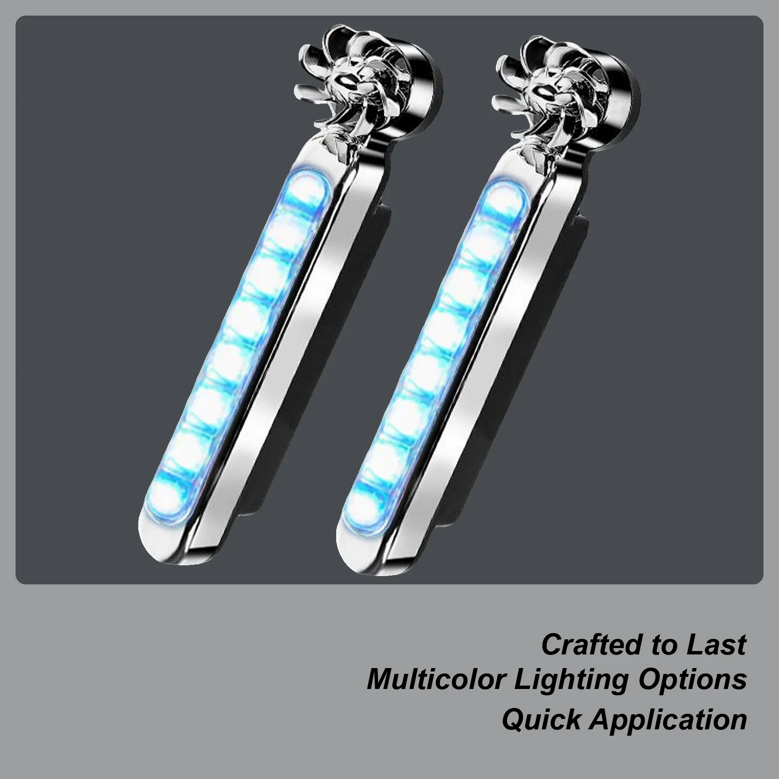 

Wind Power LED Lights 2 Pieces Car Wind Energy Running Light Vehicle Accessories for Travel Automotive Bike Road Trips Camping