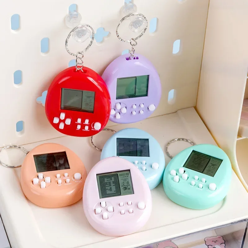 Creative Pocket Mini Game Machine Keychain Retro Game Console Bag Charm Decoration For Christmas