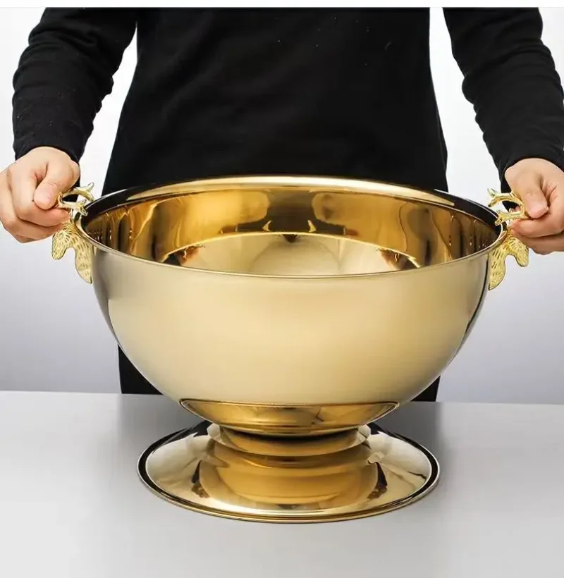 

Большое ведро для шампанского/пива из нержавеющей стали 304 с головой оленя, золотое/серебряное, для льда, чаша-ведро для бара