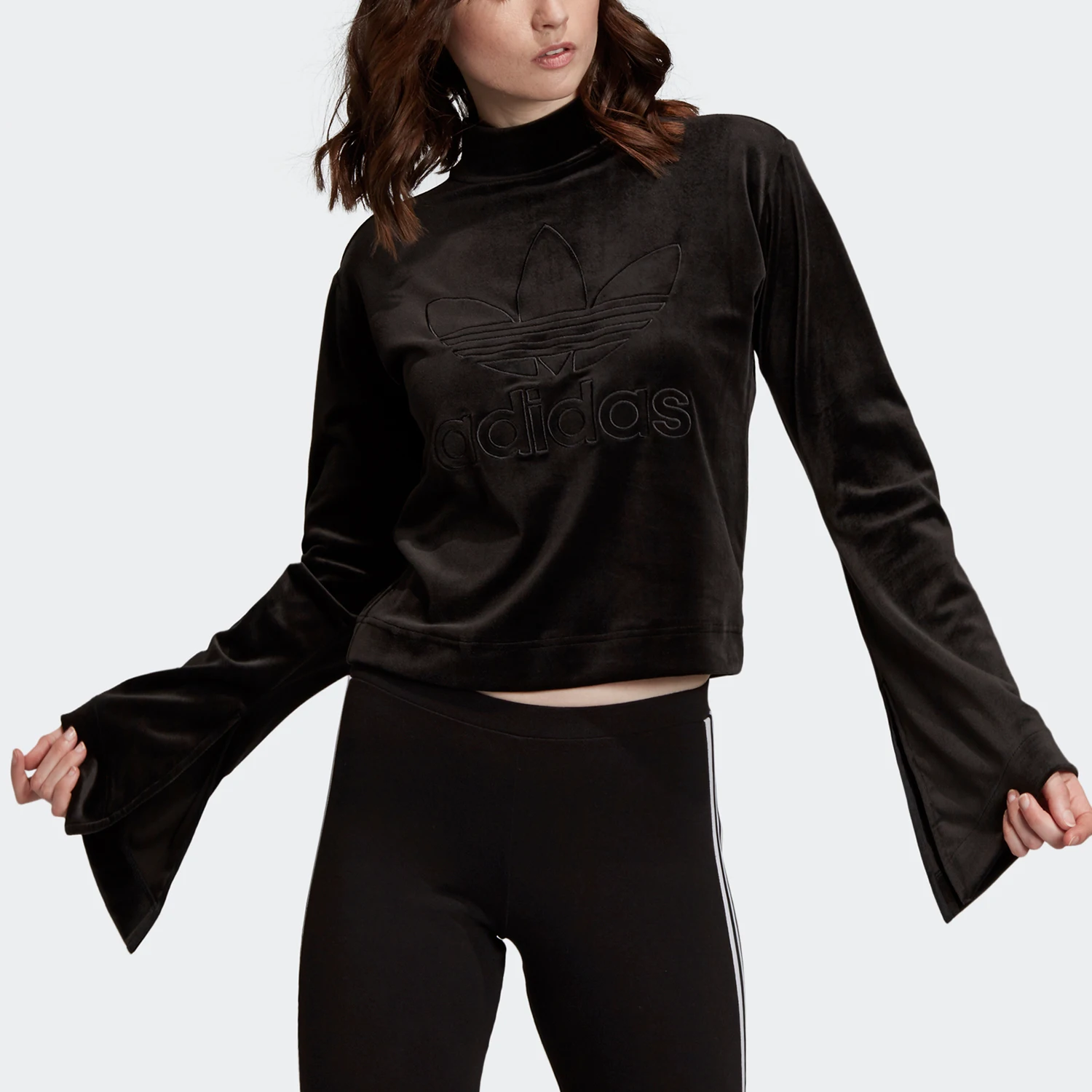 

Женская свободная спортивная модная повседневная толстовка с капюшоном Adidas Originals Authentic Trefoil EC1899