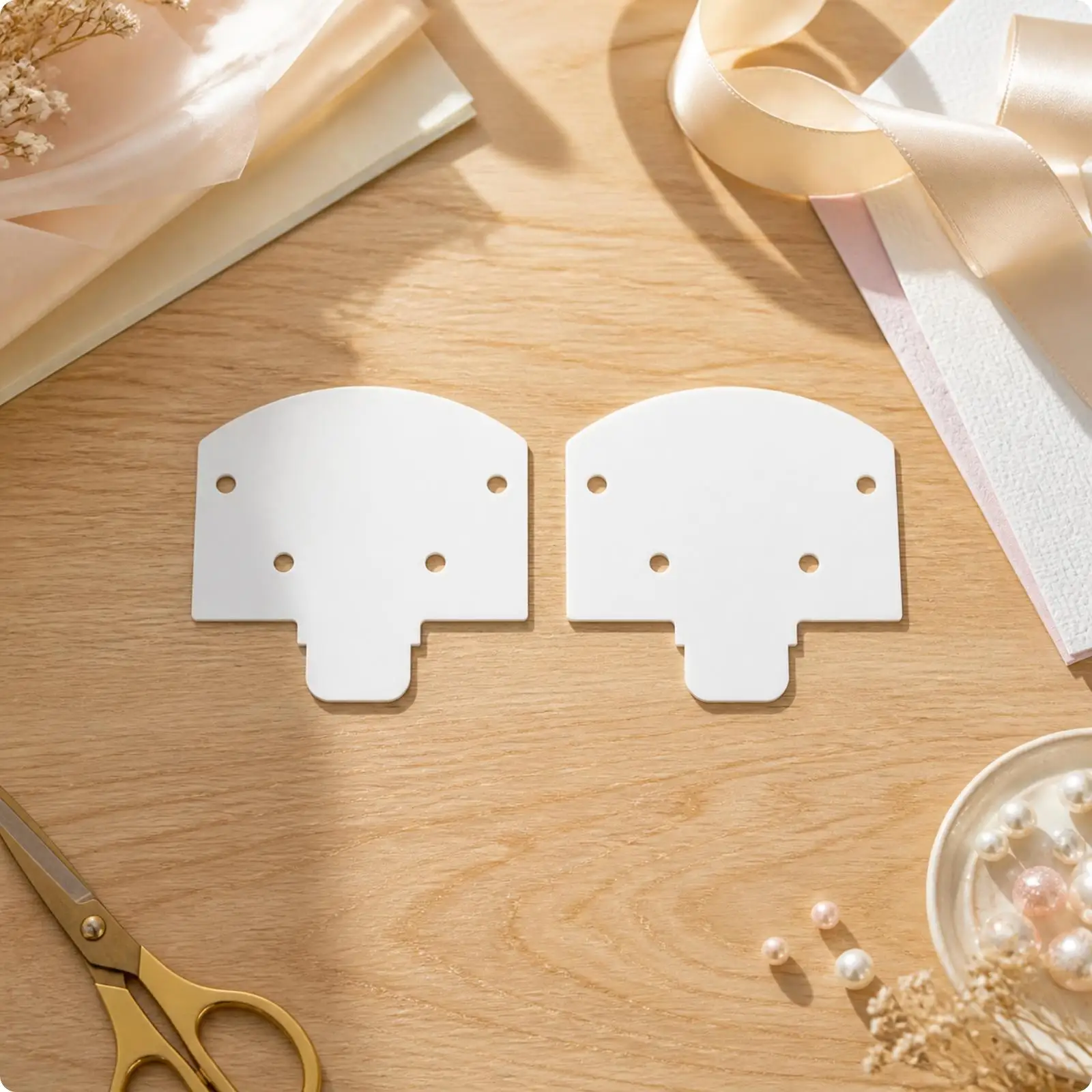 Plastic Wing Fixing Plates for Handmade Costume Wings and Feather Art with Multiple Mounting Holes for DIY Projects