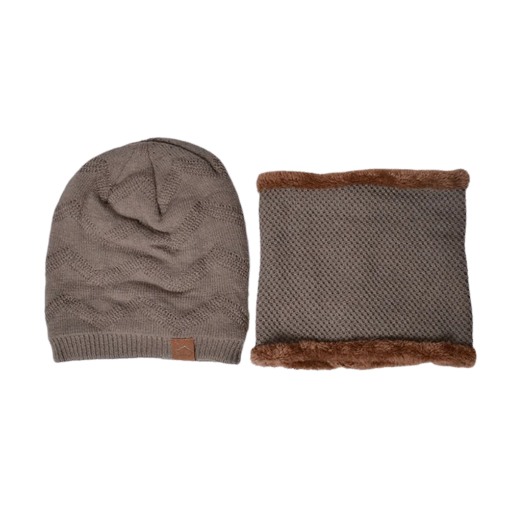 

Мягкая зимняя шапка-бини, комплект шарфов, утепленная стильная конструкция, термовязаная шапка на флисовой подкладке, теплая шерстяная шапка для женщин/мужчин