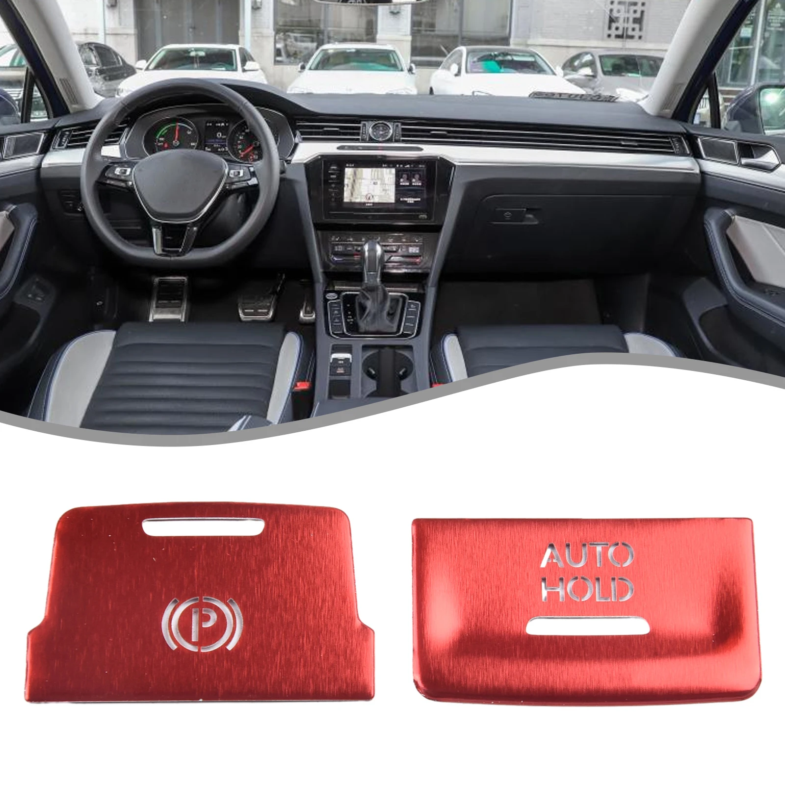 Factory Specifications Car Handbrake Auto Hold P Switch Button Sticker Cover for Golf 7 7 5 MK7 2015 2019 Easy Installation