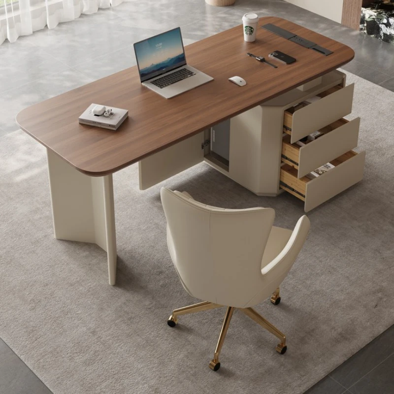 

Console Wood Work Table Workstation Executive Computer Office Desk Workbench Drawers Modern Tabla Para Escritorio Furniture