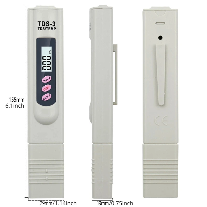 1/3 Pcs Portable LCD Digital TDS Water Quality Tester Water Testing Pen Filter Meter Measuring Tools Accessory for Aquarium Pool
