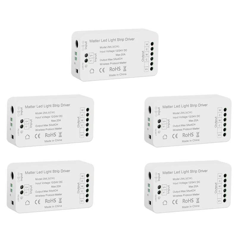 

5X Matter Wi-Fi светодиодная лента контроллер CW контроллер светодиодная лента Bixb/Siri/для Google Home/для Alexa управление поддержкой