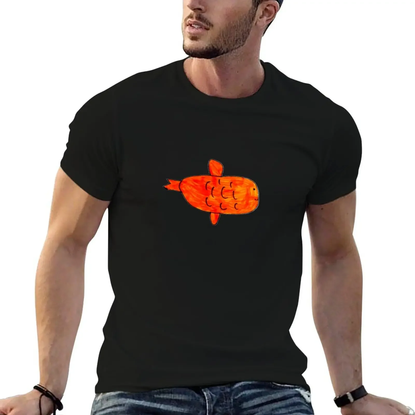 Goldfish T-Shirt cotton graphic tees anime t shirts Aesthetic clothing customizeds men clothes